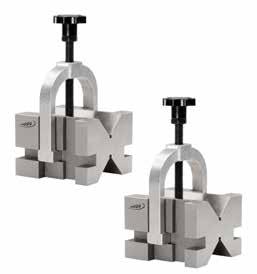 0522 Double V-blocks (pairs) with clamp Special steel, hardened Flatness, parallelism and right-angled tolerance is 0.