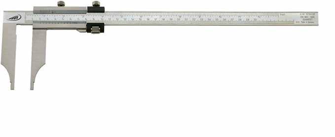 0237 Workshop calipers 862 0237 503 Stainless steel Vernier and / or reading parts have a satin chrome finish 862 Locking screw Fine adjustment Low-set master scale High-precision laser graduation on