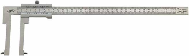 0252 Brake drum vernier calipers 1 Stainless steel Vernier satin chrome finished Factory standard Locking screw Low-set master scale High-precision laser graduation on the vernier and scale Cardboard