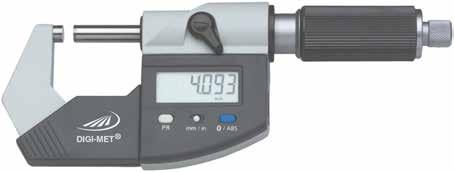 1865 Digital micrometers 863-1 Electronic functions 863-1 Reading: 0.001 mm/.00005 inch LCD display 7.