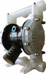 Diaphragm Pumps Air Operated Diaphragm Pumps * Pump abrasive and sheer-sensitive materials Pumps viscous materials Environmentally friendly Self-priming Variable flow Runs dry without damage