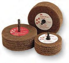 Specialty Abrasives Scotch-Brite Specialty Abrasives Scotch-Brite CPD5-R and CPD5-S Discs Five discs made of a durable web, ganged together on a shaft Use for satin or antique finishing as well as