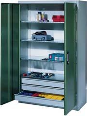 Cabinets 5120-5126 Tool Cabinets/Wardrobe and Filing Cabinets (Empty) g Made of sturdy sheet steel, doors with inside hinges, flush lock with profile cylinder, three bolts, with 2 safety keys,
