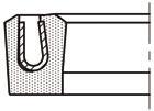 SNI 43 Description Product group Rod seal Design NI asymmetrical u-ring with inner main sealing lip Profile no.