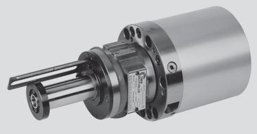 Closed center rotating hydraulic cylinders central through-hole for air, coolant or oil EXTRA LONG STROKE Application/customer s benefit Actuation of power chucks or clamping devices requesting a