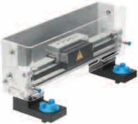 Pneumatics Training Packages > Components > Drives/actuators Pneumatics Drives/actuators 4 5 6 7 Linear drive, pneumatic, with guide and accessories Rodless linear drive with guide.