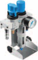 Design: Piston regulator valve with sintered filter and water trap Standard nominal flow rate: 600 l/min Input pressure: max. 600 kpa (6 bar) Working pressure: max.