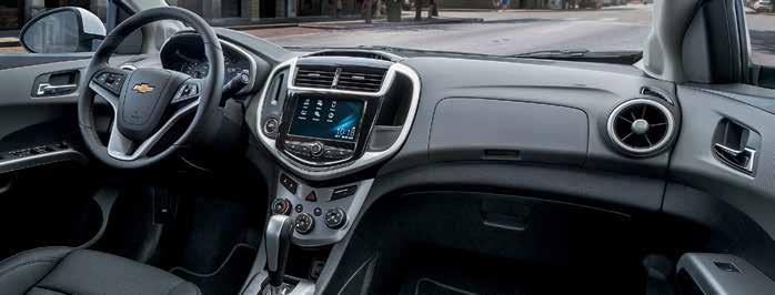 The 2017 Sonic features an alluring gauge cluster with an analog speedometer and an available enhanced Driver