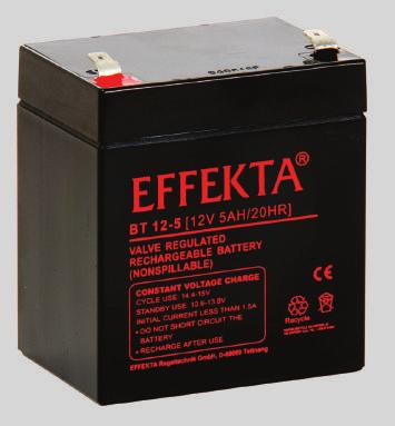 Power Supplies batteries BT batteries BT 12-28 BT 12-18 Our long-standing experience with emergency