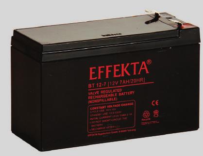 reliability of EFFEKTA batteries. BT batteries are ideally suited for use in:.