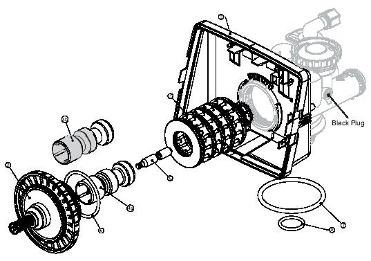 Drive Cap Assembly, Downflow Piston, Upflow Piston, Regenerant Piston and Spacer Stack Assembly Drawing No. Order No.