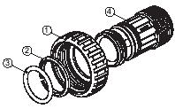 Installation Fitting Assemblies Order No: CLK V300704 Description: WD1 Fitting 1" Plastic Male NPT Assembly Order No: CLK V300705 Description: WD1 Fitting 1-1/4" Plastic Male Assembly Drawing No.