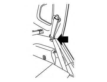 Seat belt hook LRS2851 When the seat belt is not in use and when folding down the rear seats, hook the rear seat belts on the seat belt hooks.