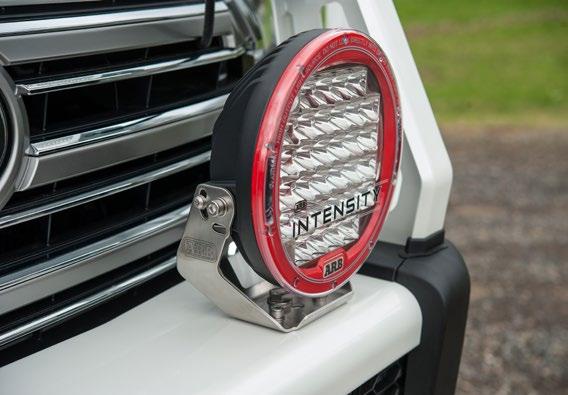 light. All three components are designed to integrate with each other and the bar design. The upright section of the two piece buffer has a style line to complement the fog light surround.