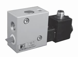 NMUR Interface Wash Down Service Valves /, 5/ Valves Solenoid Pilot ontrolled US Patent # 5,98,6 Model with M Micro electrical connector shown FETURES: Duck-bill protected exhaust port(s): - Limits