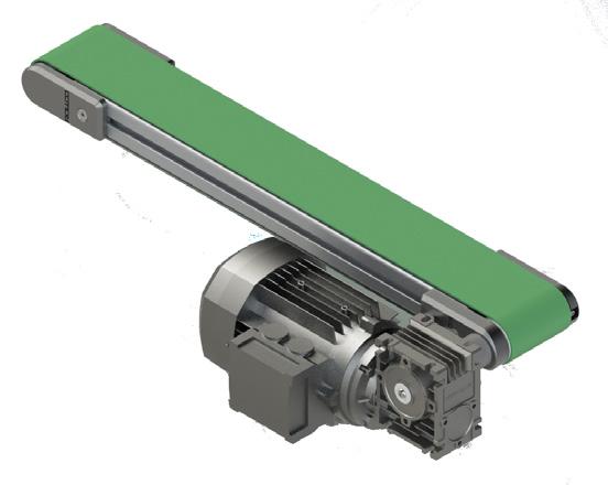 BELT CONVEYOR TYPES BF40E (end drive) L 40* * Profile height W Width (mm) Length (mm) Gear ratio (I) Speed (m/min) Drive side Motor position 40 80 120 160 200 250 300 350 400 Up to 4000** 5 37,3 7,5