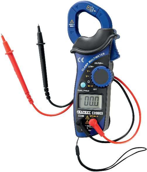Ohmmeter: 0 to 20 MΩ. Continuity: < 30 Ω. Measurable cable diameter: ø 32mm. Contactless currents measurement legible on CD screen. Diode test.