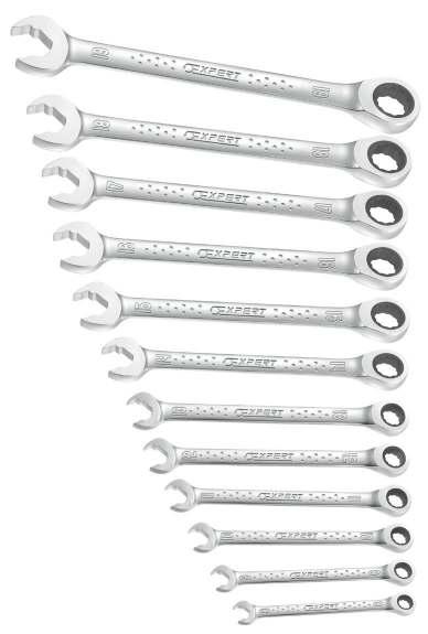 WRENCHES FAST RATCHET COMBINATION WRENCHES - METRIC ISO 691 - ISO 1711-1 5 increment. Straight 12-point OGV ring end.