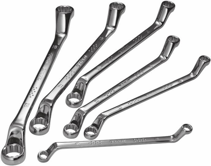 WRENCHES OFFSET RING WRENCHES SETS OF OFFSET RING WRENCHES - METRIC Content set Contents Quantity E111709 20x22-21x23-24x27-27x30-30x32 mm.