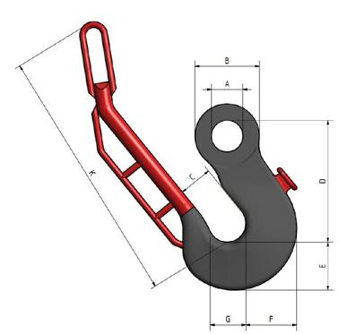 Hooks KS Hook Type approved by DNV-GL, ABS, Bureau Veritas Offshore accessory to
