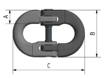 Links Hinge Link Offshore accessory to be used for Temporary and Mobile Mooring SWL A B