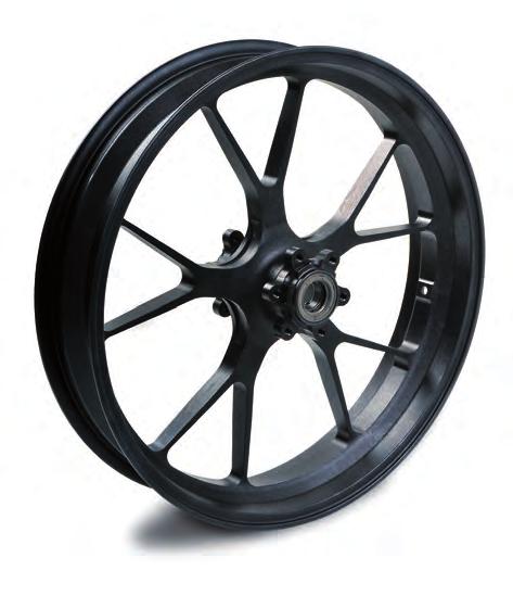 TUONO V4 1100 FACTORY / 1100 RR BLACK FORGED ALUMINUM RIMS cod. 895409 FRONT $1,325 cod. 895410 REAR $1,325 Made from forged Aluminum alloy.