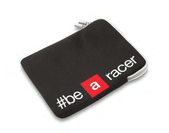 606173M Tablet case made of neoprene with printing #be a racer logo.