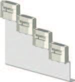 unit Cascaded 60 system $ Linear universal busbar holders 4-pole Rectangular profile Height: 200 Busbar dimensions 15 5 20 5 30 5 8GF5760 30 10 8GF5761 1 unit % Crossbars 1 set = 2 units Frame depth