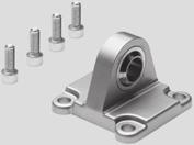 Compact Cylinders ADN/AEN/ADNGF Inch Series, Based on ISO 21287 Accessories Swivel flange SNCS Material: Die-cast aluminum Dimensions and Ordering Data 1) For CN EP EX FL LT MS XC CRC 2) Weight Part