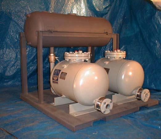 Simplex Pumping Package The receiver tank is designed to provide separation between condensate and steam as well as act as a reservoir to store condensate during the pumping cycle.