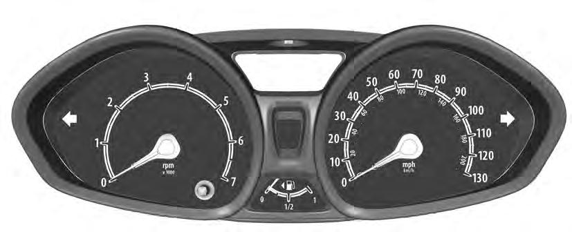 Instrument Cluster GAUGES A B C E102660 E D A B C D E Tachometer Information display and engine coolant