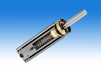 Functioning of an industrial shock absorber During operation the piston rod moves inside and the piston pushes the hydraulic fluid through the orifice holes, producing a resistant force.