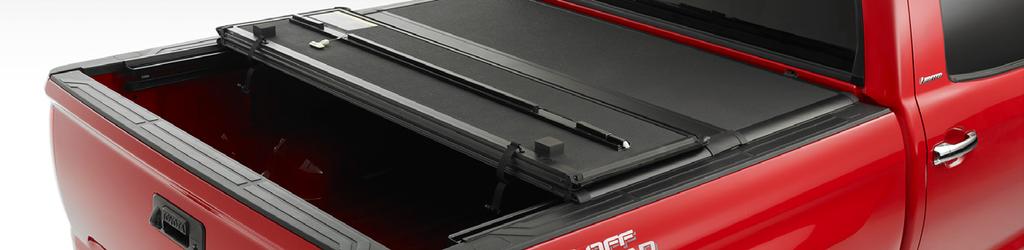Defend your valuables against the elements with the hard, tri-fold, tonneau cover.