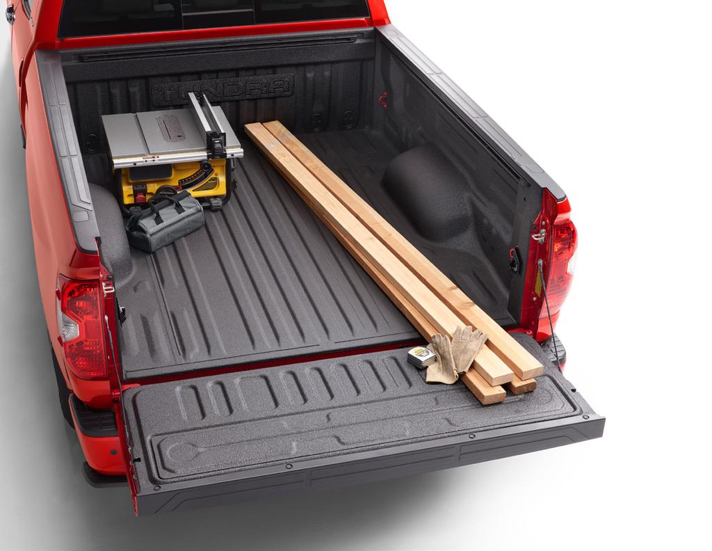 EXTERIOR 4 /23 Spray-On Bedliner Get the spray-on bedliner that s as tough and durable as your Tundra. Protect your bed from damage with this permanently bonded fixture.