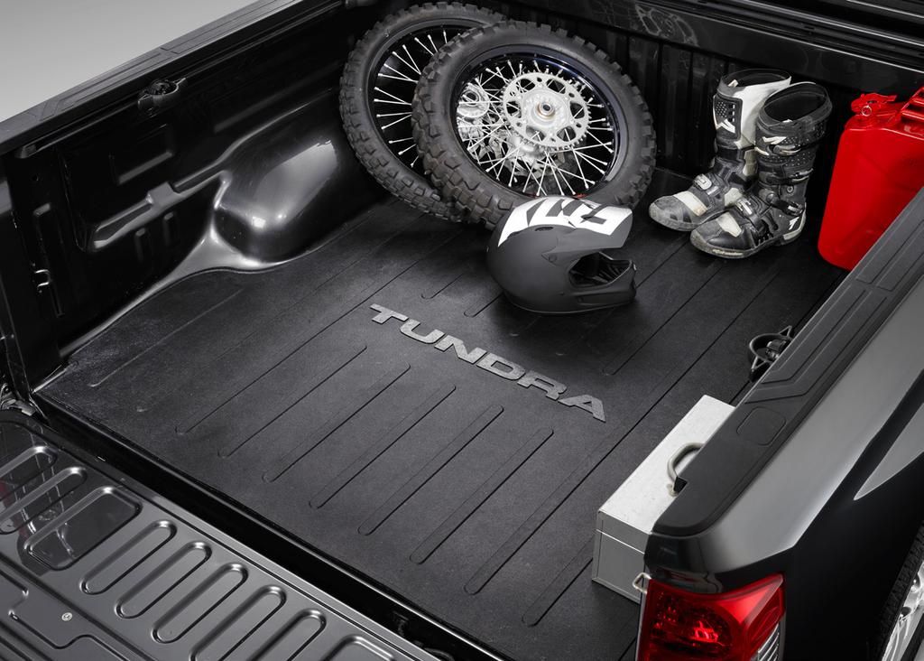EXTERIOR 5 /23 Bed Mat Minimize damage to your truck bed and cargo with this heavyweight bed mat.