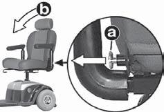 Captain s seat Removing the seat: Tilt the backrest forwards. NOTE If a captain s seat is fitted, first pull out the locking device (a) and then fold the backrest forward (b).
