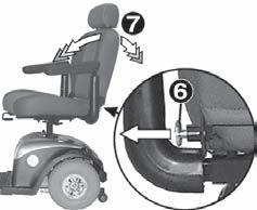 Adjusting the seat position The armrest height is adjusted using four holes in the armrest support (b). The height can be adjusted in stages of 10 mm.