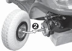 mm). Secure the Strider against rolling away. Lift the Strider and support it (see chapter 19.0). Remove the self-locking nut for the wheel fastening (size 19 mm).