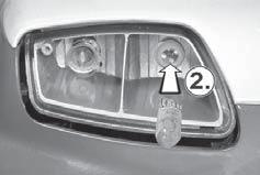 1 Replacing bulbs in headlights and rear light Bulb version used: 24 V / 5 Watt (glass base lamp) NOTE The working sequence for front and rear indicators is the same,