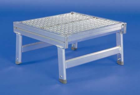 Grating step Aluminium grating step KF n Load 300 kg n Dimensions as requested by the customer n Aluminium grating n Extremely non-slip stand surface (R13) 150 kg n Accessories/special equipment