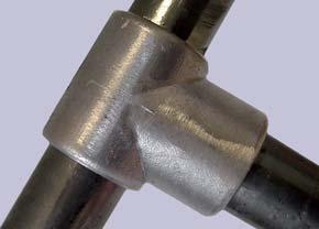 Conventional hot-dip galvanised tubes are unsuitable due to the thick layer of zinc.