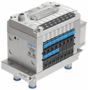 range from individual valves to fieldbus connections Pneumatic and electrical valve control Compact and capable of high flow rates Convenient for in a control cabinet