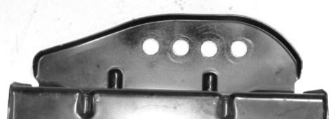 Loosen, but do not remove the rear bolt. Mark a centerline of the existing holes (labeled Line A).