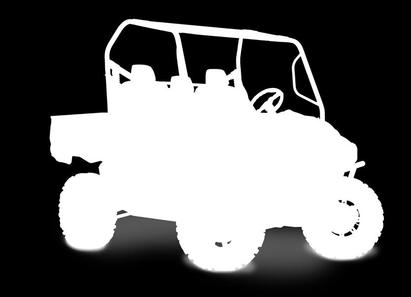 3-cylinder Kohler diesel engine Up to 35 MPH Electric power cargo box lift 2 front and rear receiver hitches 6-ply, 27 ATV tires on 14 aluminum wheels