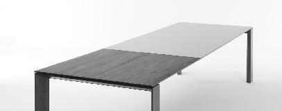 Pondus dining table ill. swivel panel 00 x 00 cm Function: Easy-running extending fitting for single-handed use.