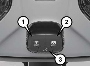 POWER SUNROOF IF EQUIPPED The power sunroof switches are located on the overhead console.