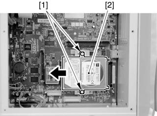 Removing the HDD The replacement procedure of the optional HDD is same as that of the HDD mounted on the existing machines as