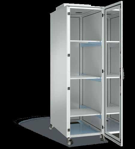 SCHÄFER IS-1 IT Cabinet Standard with shelves IT Enclosures Basic frame with removable side-panels and glazed front door single pane safety glass active ventilation and thermostat, sound insulation