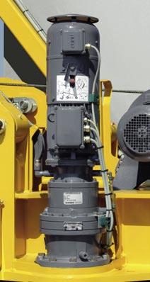For continuously variable hoisting and lowering speeds from 0 to 50 m/min, hoisting gear with a frequency converter is available as an option.
