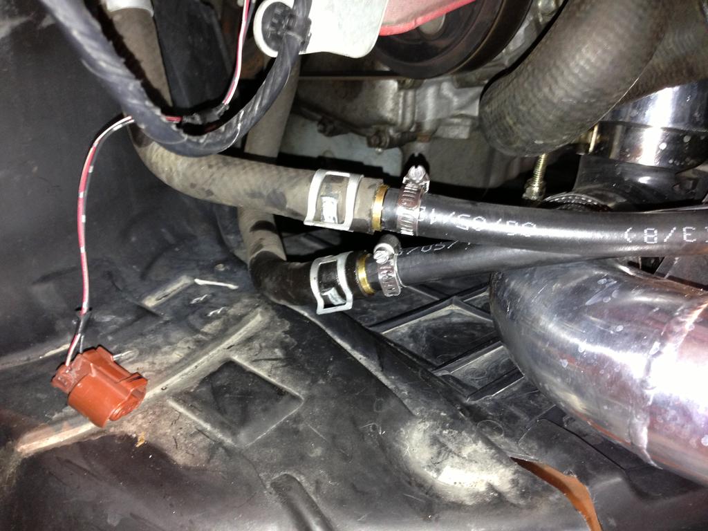Mazdaspeed 3 Power Steering Cooler Kit Install Guide Install the new hose and provided clamps onto the barbs Tighten the provided hose clamps on the hoses,